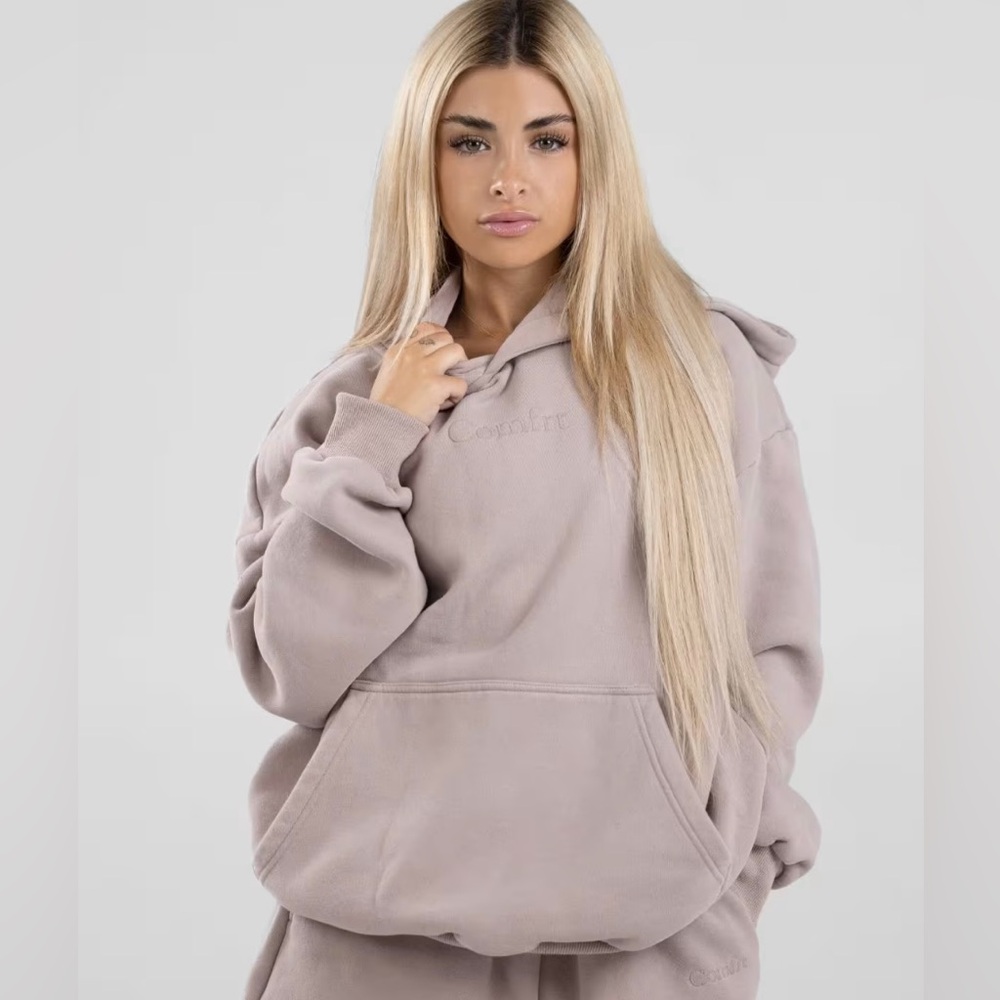 LG Comfrt Hoodie & Jogger Set - Color Bark - Never Worn - Picture 2 of 5